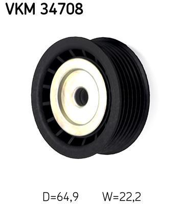 Galet enrouleur de courroie d'accessoire SKF ref. VKM 34708